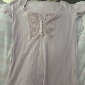 Hollister Light Pink Lace Detail Tank Top